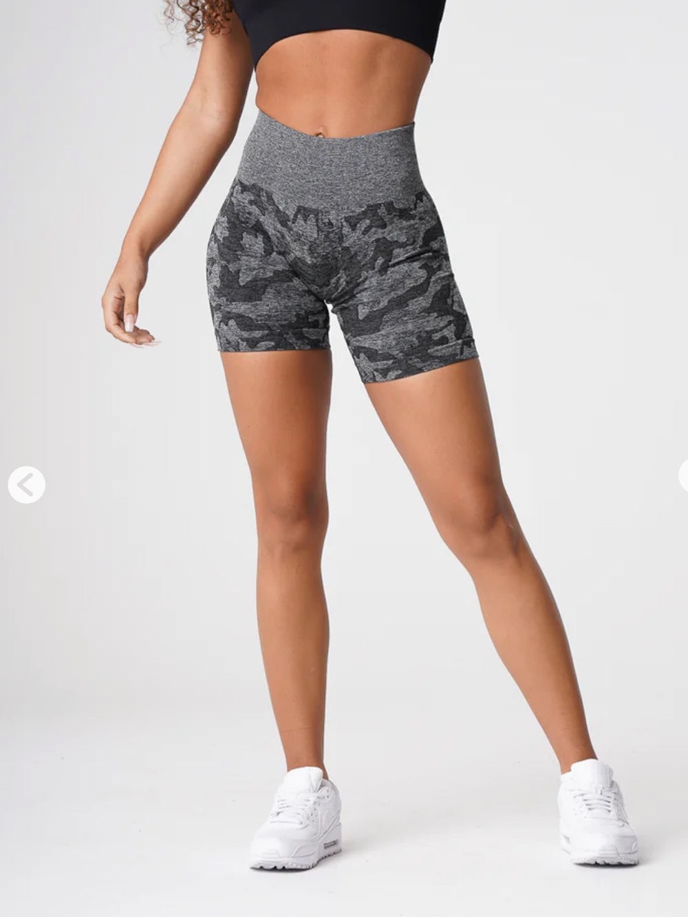 NVGTN Women's Gray Camo Bike Shorts